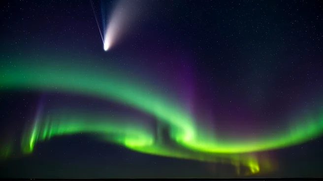 ISS Astronauts Capture Image of Comet Lemmon Amidst Aurora