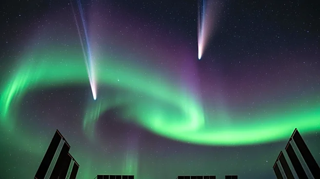 ISS Astronauts Capture Stunning Images of Comets Lemmon and SWAN Amid Auroras
