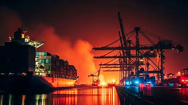 Fire at Los Angeles Port: Container Ship with Hazardous Materials Ignites, Prompting Major Emergency Response