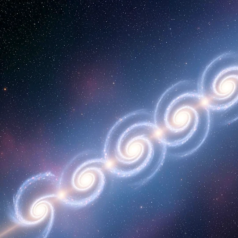 Galaxies Found Rotating in Unison Within Massive Dark Matter Filament