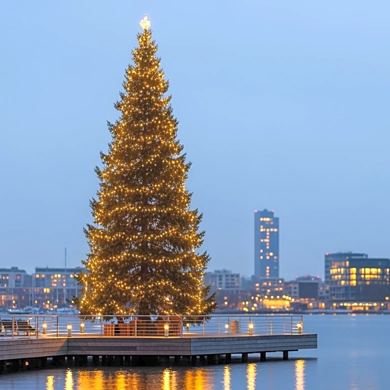 Boston's Seaport Kicks Off Holiday Season with Largest Christmas Tree Lighting