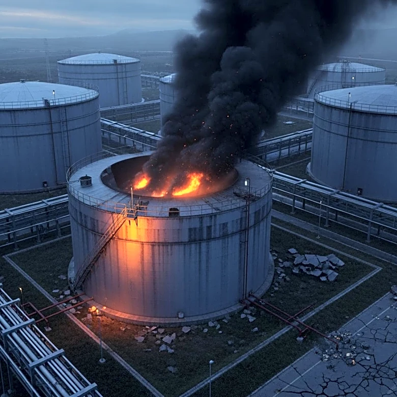 Ukrainian Drone Strike Destroys Russian Oil Depot, Causing Significant Damage