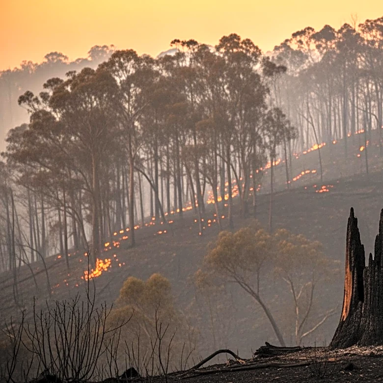Australian Wildfires Devastate Homes and Claim Firefighter's Life