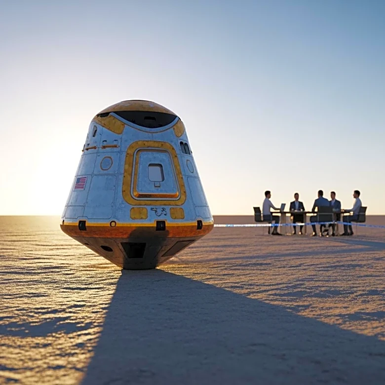 NASA Astronaut and Cosmonauts Prepare for Soyuz Landing in Kazakhstan