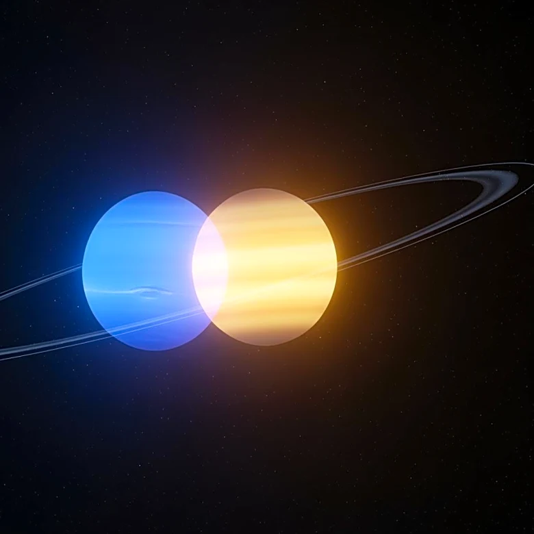 Neptune's Stationary Point Marks End of Retrograde Motion, Visible Near Saturn