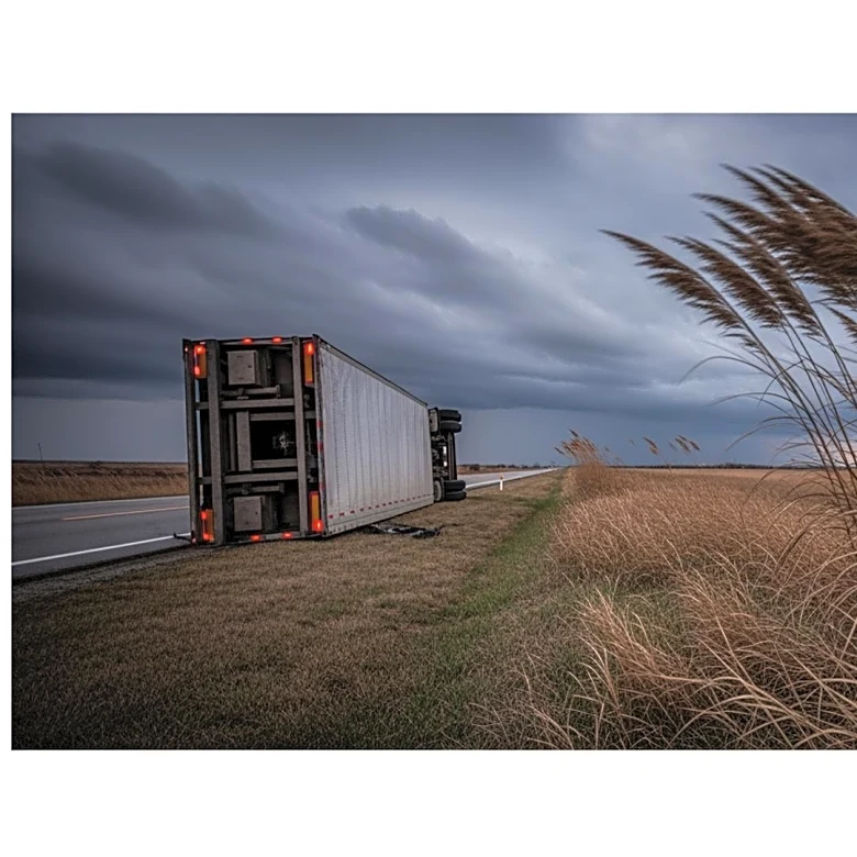 High Winds Cause Semi-Trucks to Overturn in Northern Colorado