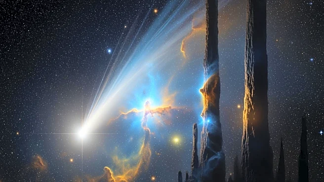 Comet SWAN Captured in Stunning Image with Pillars of Creation