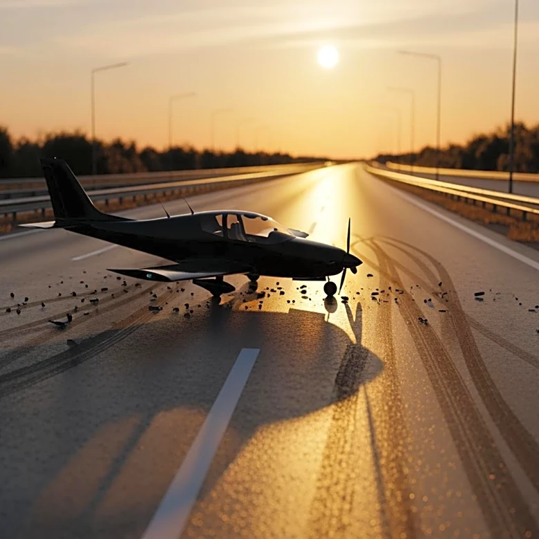 Small Plane Makes Emergency Landing on Florida Highway, Collides with Car