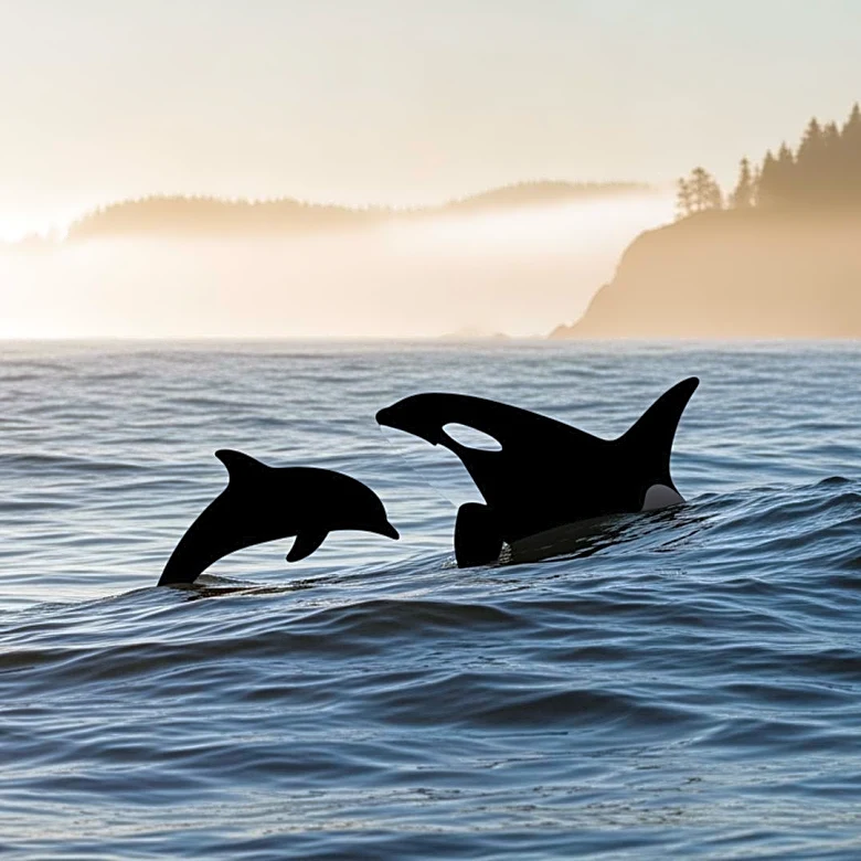 Dolphins and Killer Whales Collaborate in Rare Hunting Behavior Off British Columbia