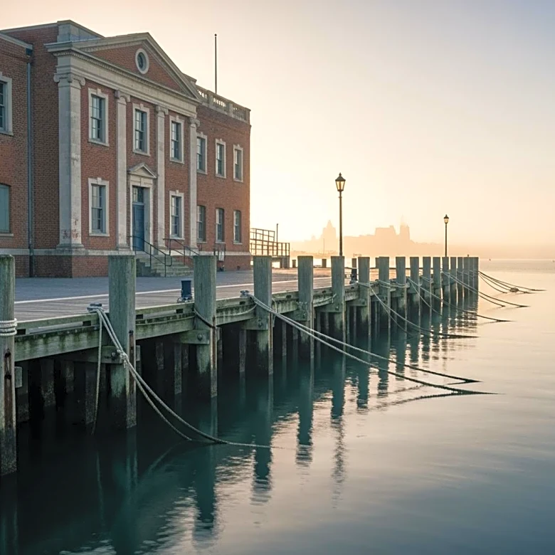 Norwegian Ferry Overshoots Pier, Hits Old Post Office in Herfol
