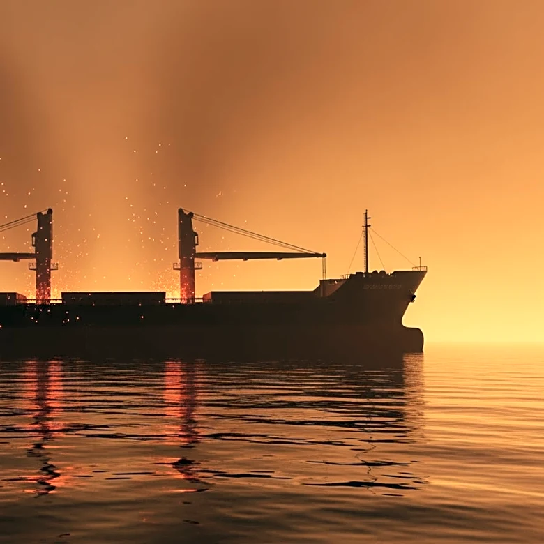 Bulk Carrier in Odesa Region Damaged by Russian Attack, Fire Erupts