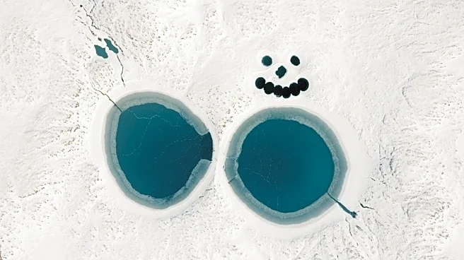 Landsat 8 Captures Unique Snowman-Shaped Lagoons in Siberia