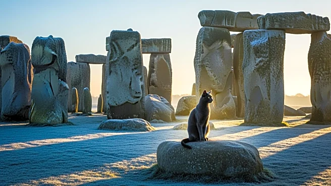 Cat Captivates Crowds at Stonehenge During Winter Solstice Celebration