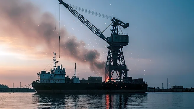 Fire Damages Floating Crane at Russian Ship Repair Yard, Raising Concerns Over Safety