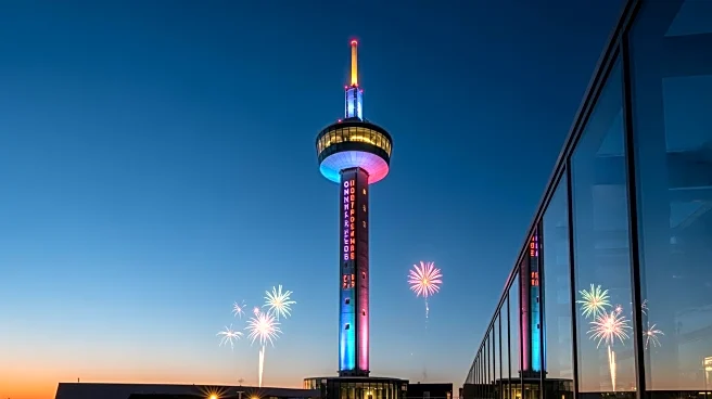 Crews Prepare Reunion Tower for New Year's Eve Fireworks Show in Texas