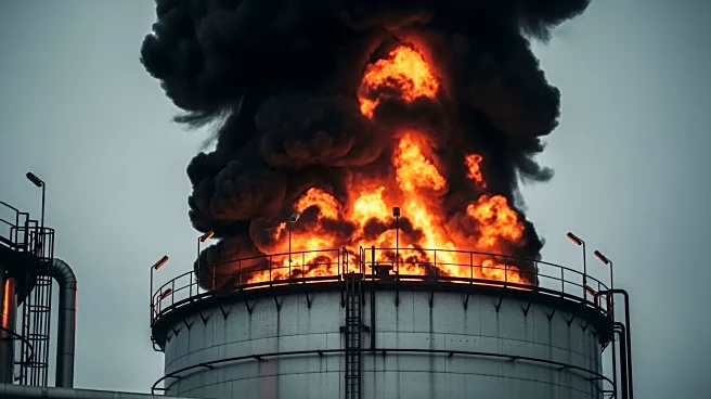 Ukrainian Drone Strike Ignites Fire at Russian Oil Depot Amid Escalating Tensions