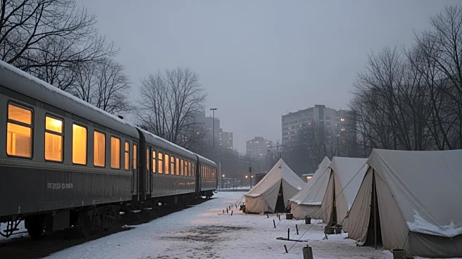 Russian Attacks on Kyiv's Heating Infrastructure Force Residents to Seek Warmth in Trains and Tents