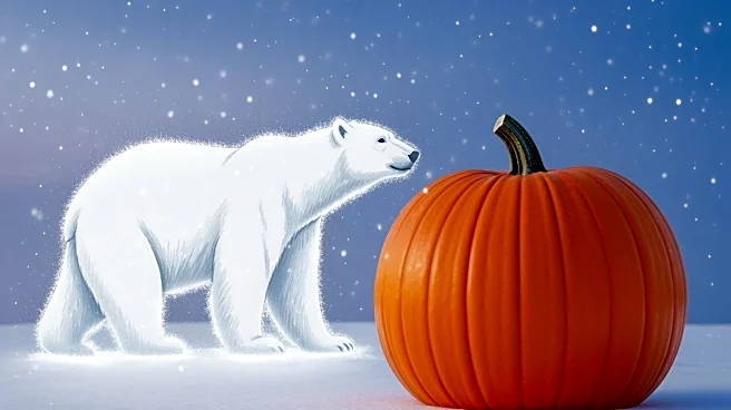 Henry the Polar Bear's Encounter with a Giant Pumpkin Delights Onlookers
