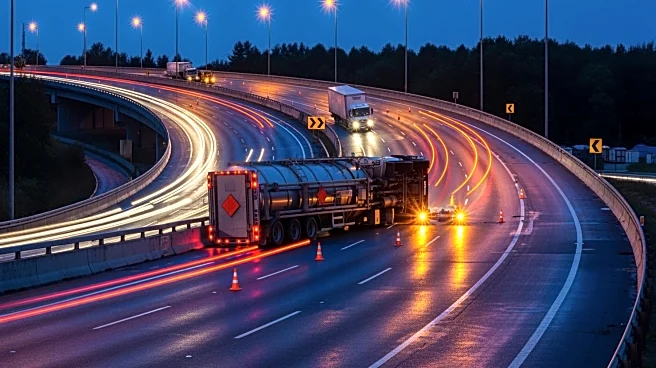 Traffic Disruption in Baltimore County Due to Overturned Tanker on I-695