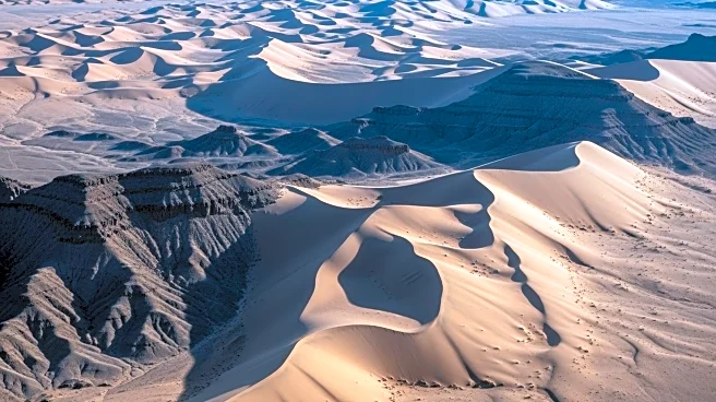 NASA Observes Unique Dune Patterns in Sahara's Black Mesas