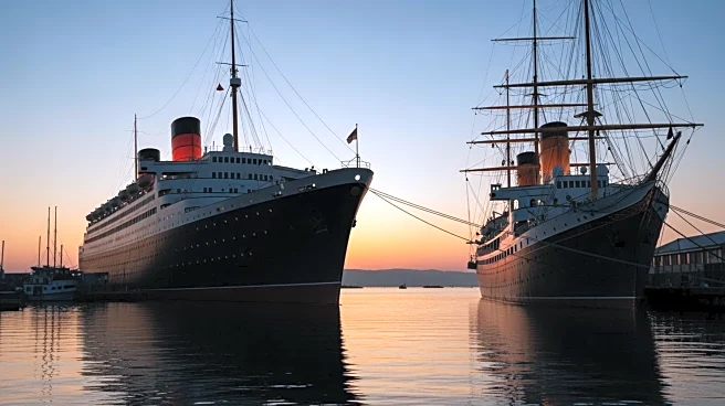 Queen Mary 2 Visits Queen Mary in Long Beach After 20 Years