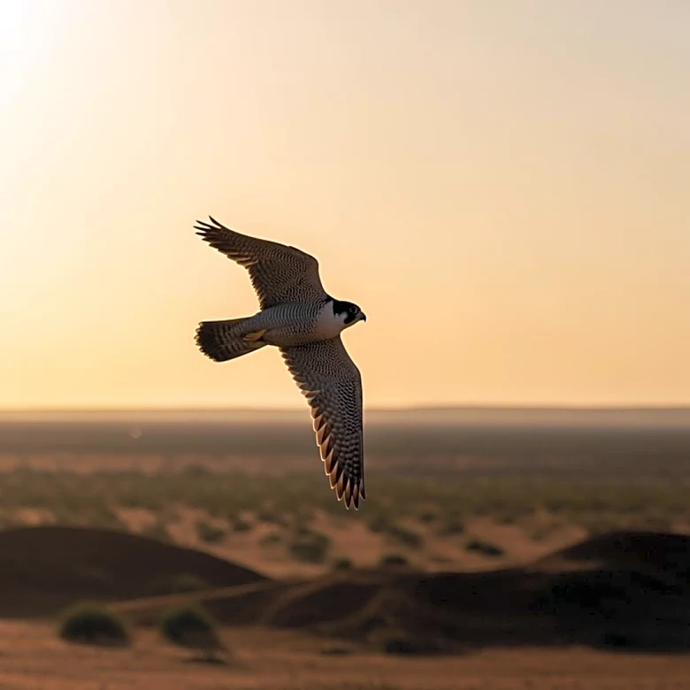 Siberian Peregrine Falcon Spotted in Central Australia, Marking Historic Sighting