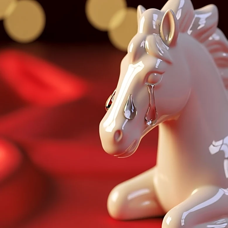 Factory Error in China Sparks Viral 'Crying Horse' Trend for Lunar New Year