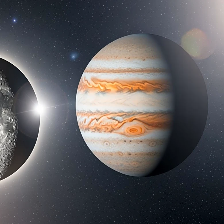 Ganymede's Occultation: Jupiter's Largest Moon Disappears Behind the Planet