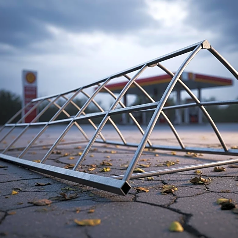 Severe Winds Cause Canopy Collapse at Pompton Lakes Gas Station