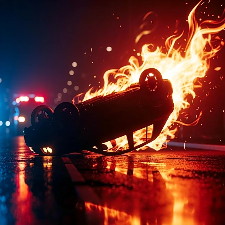 Car Crash in Manhattan Beach Injures Multiple People as Vehicle Engulfs in Flames