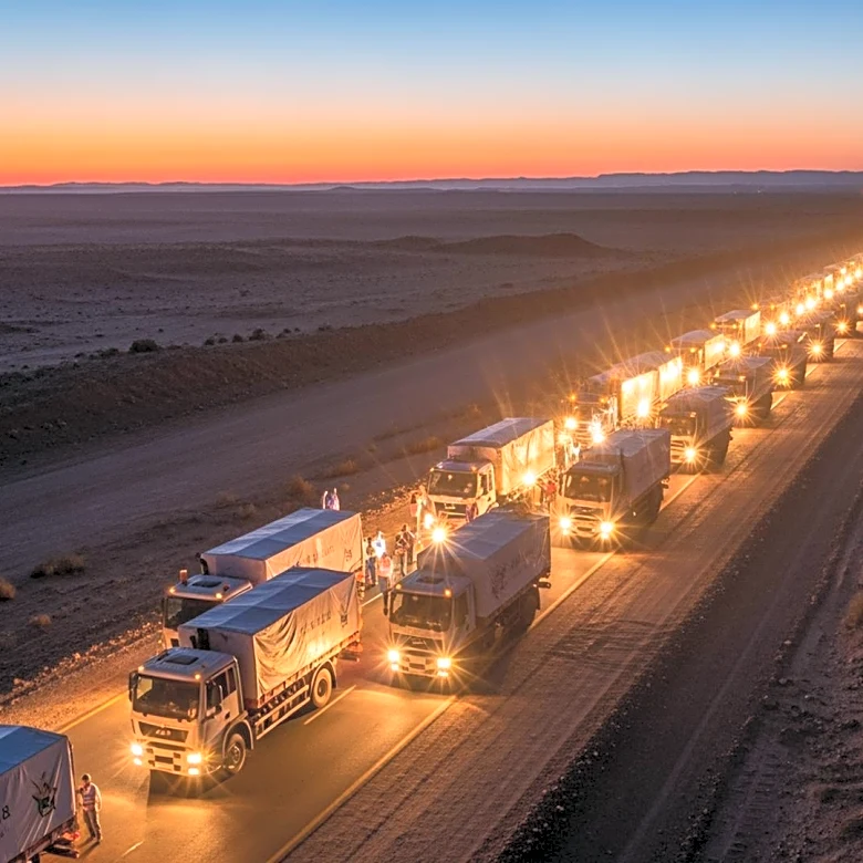 COGAT Reports Over 65,000 Aid Trucks Enter Gaza Since Ceasefire, Supporting Humanitarian Efforts