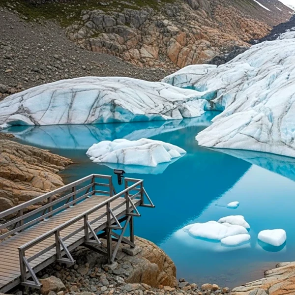Melting Glaciers Attract Tourists, Highlighting Climate Change Challenges