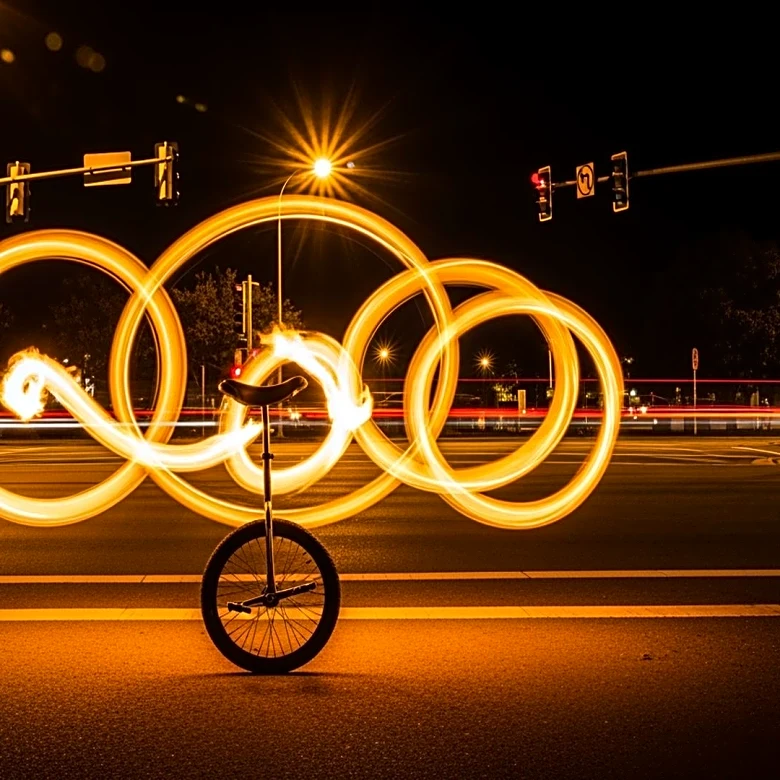 Fire-Juggling Unicyclist Creates Stir at Colorado Intersection