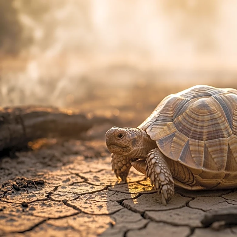 Tortoise Escapes Fire in Southern California Shed