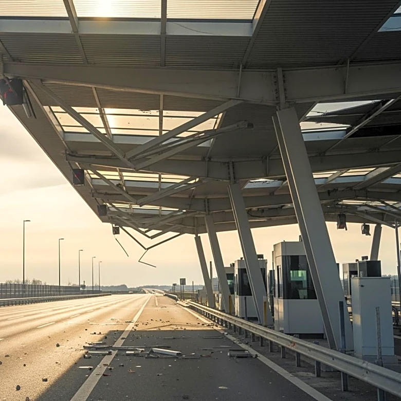 Toll Booth Canopy Collapse at Downingtown Interchange Causes Temporary Closure