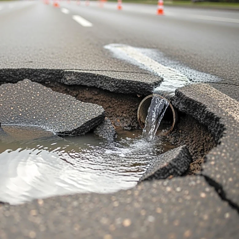 Conshohocken Sinkhole and Water Main Break Disrupt Traffic