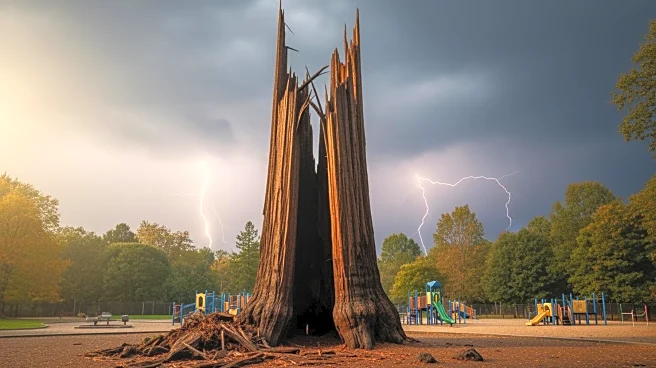 Lightning Strike Splinters Redwood Tree at Santa Rosa Preschool, Forcing Closure