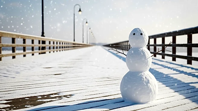 Snowstorm Hits Atlantic City, CBS News Reporter Creates Snowman