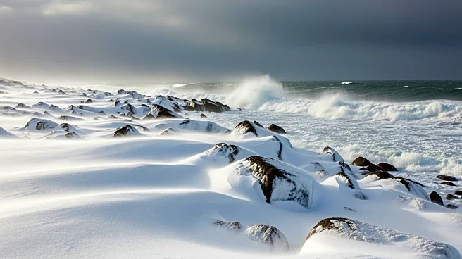 Nor'easter Brings Wind-Blown Snow to South Shore of Massachusetts