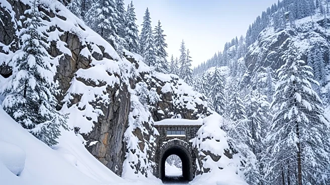 Heavy Snowfall at Eisenhower-Johnson Tunnels in Colorado's Mountains
