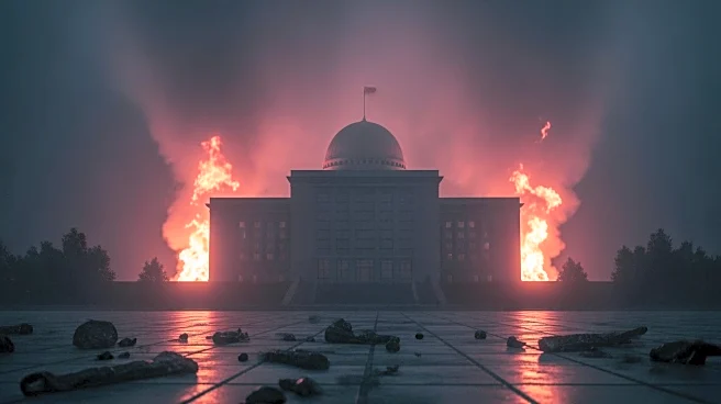 Kuwaiti Government Building Damaged by Iranian Drone Strike, Causing Fire