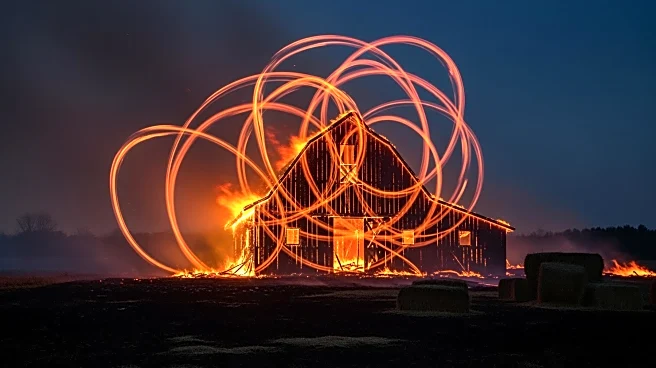 Fire Destroys Barn in Bucks County, Pennsylvania