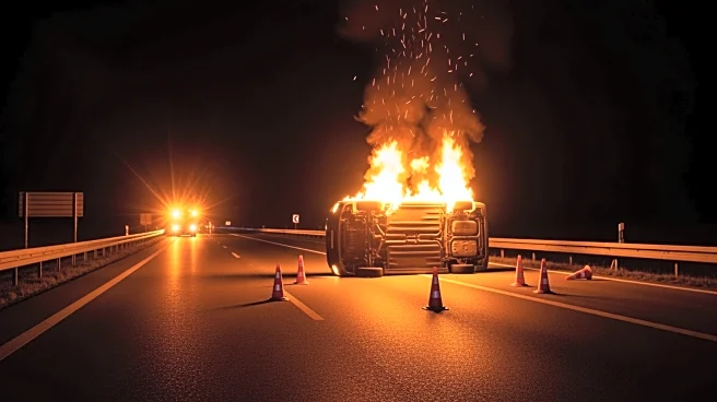 Fiery Crash on Route 8 Results in Hospitalization and Road Closure