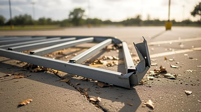 High Winds Cause Gas Station Awning Collapse in Sterling Heights