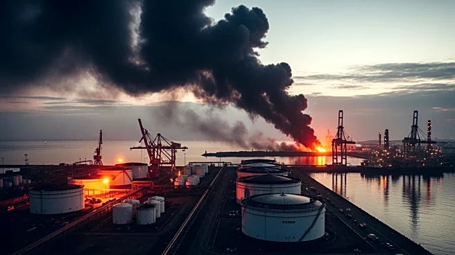Ukrainian Drone Attack Causes Fire at Russia's Ust-Luga Oil Port, Halting Operations