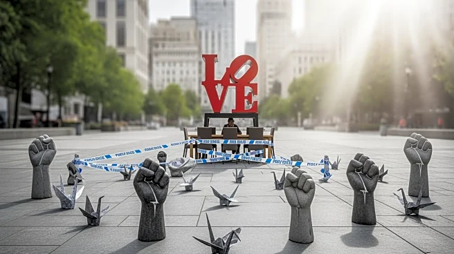 Protesters Rally Against Monarchy at Philadelphia's LOVE Park