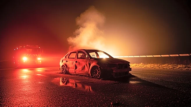 Denver Firefighters Investigate Car Crash and Fire Incident