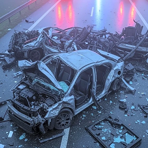 Massive Multi-Vehicle Crash on US-56 Leads to Hospitalization of Five Individuals