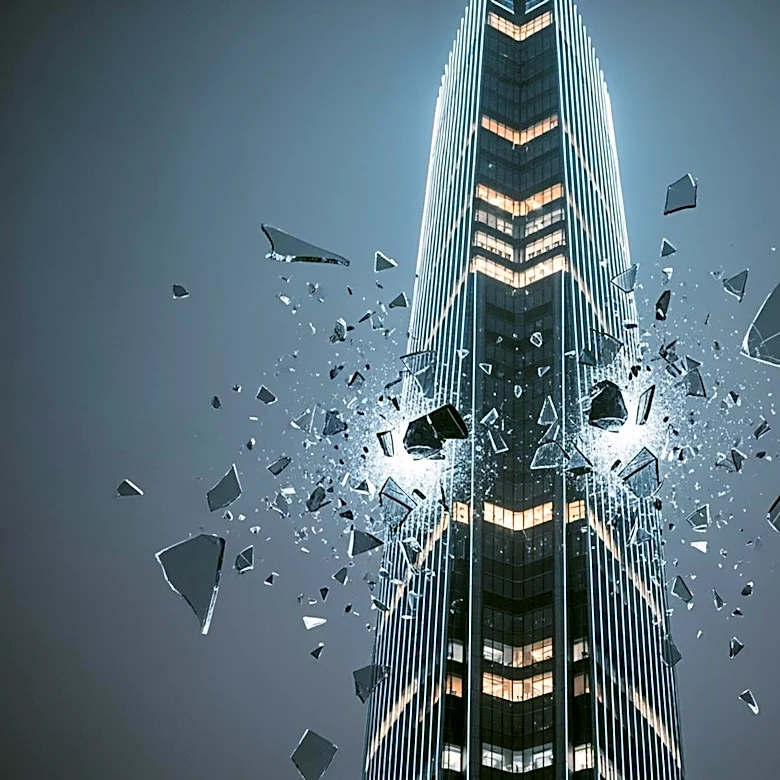 Debris from Aerial Interception Damages Oracle Building in Dubai Amid Middle East Tensions