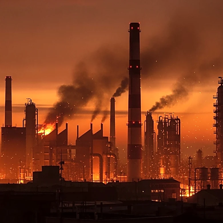 Russian Drone Strikes Ignite Fires in Poltava District Industrial Sites